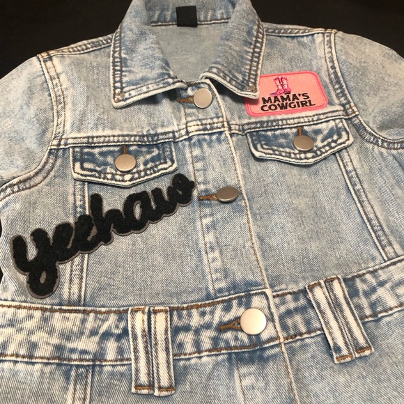 SOLD💖🐴🤠 STORY PATCH’D Designed “Boots on the Ground” Denim Cargo Style Dress 💖🐴🤠 - Picture 6 of 7